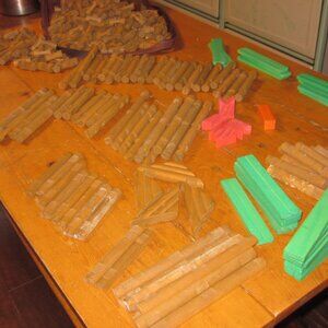 vintage whole lot of lincoln logs 497 pc 9 lbs
